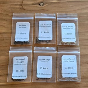 Florida Native Flower Kit | 6 Varieties | 25+ Seeds Each | Easy to Grow | Organic | Butterfly & Bumble Bee | Gift | Chill Hill Farms