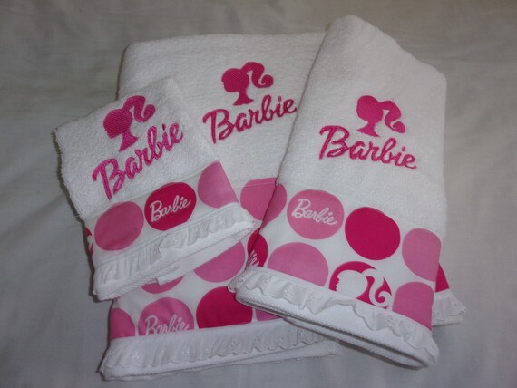 Barbie Pink White Embroidered With Fabric and Lace Trim 3 | Etsy
