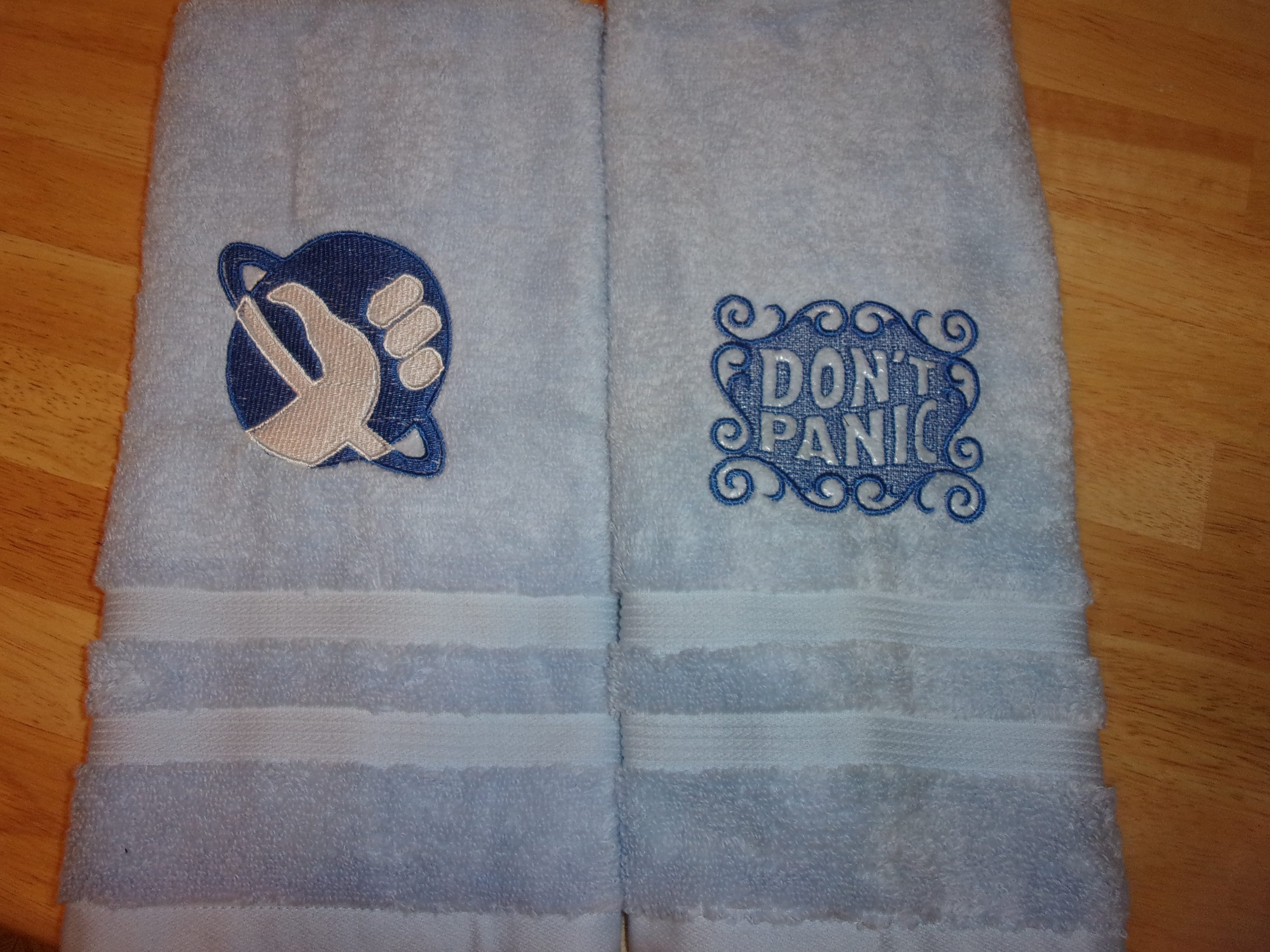 HHGTTG Inspired Button: Don't Panic & Know Where Your Towel Is