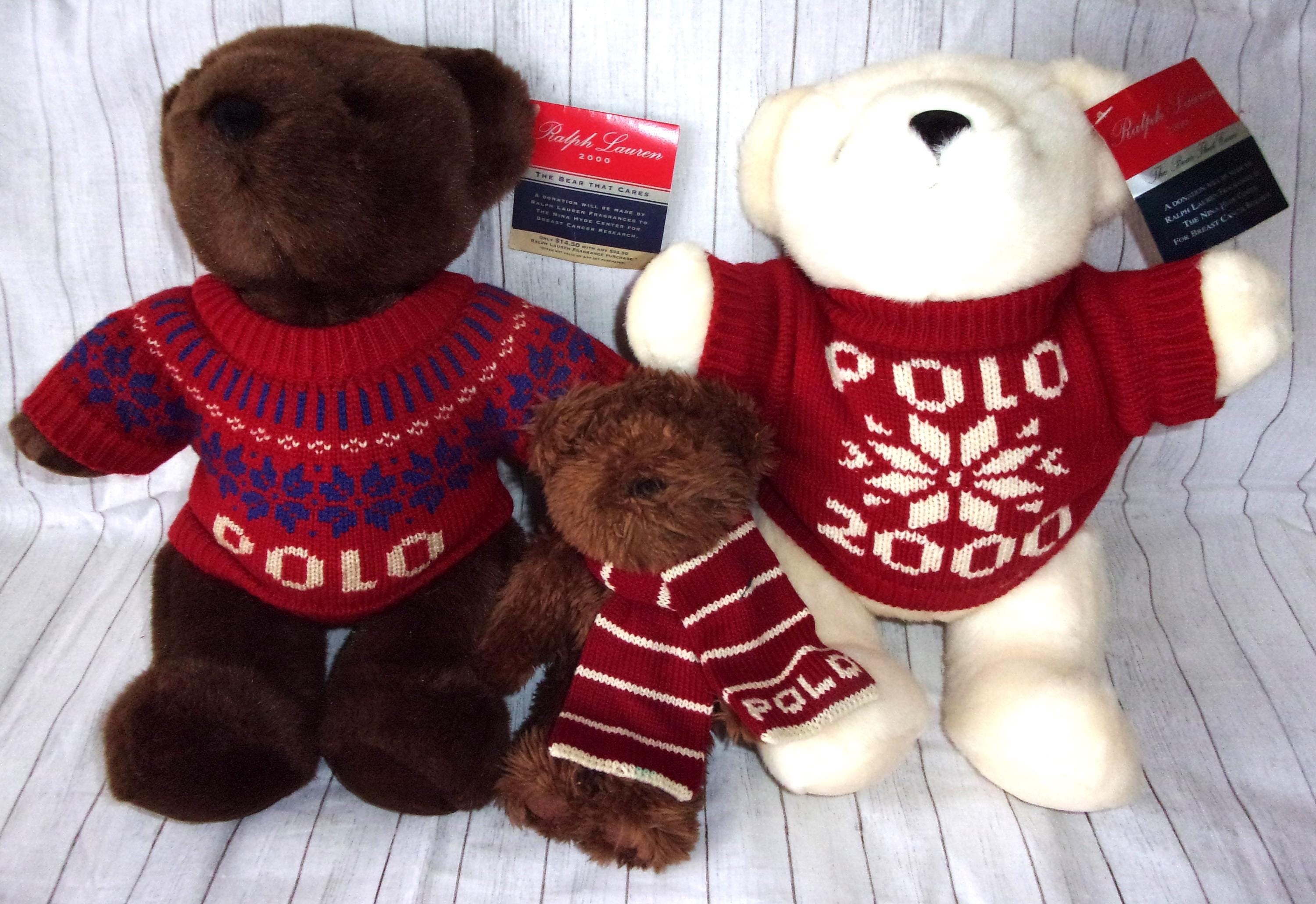 Ralph Lauren Teddy Bear ぬいぐるみ　2000年製　2体 3 Ralph Lauren Vintage Collectors Polo Teddy Bears 1999 2000 2003