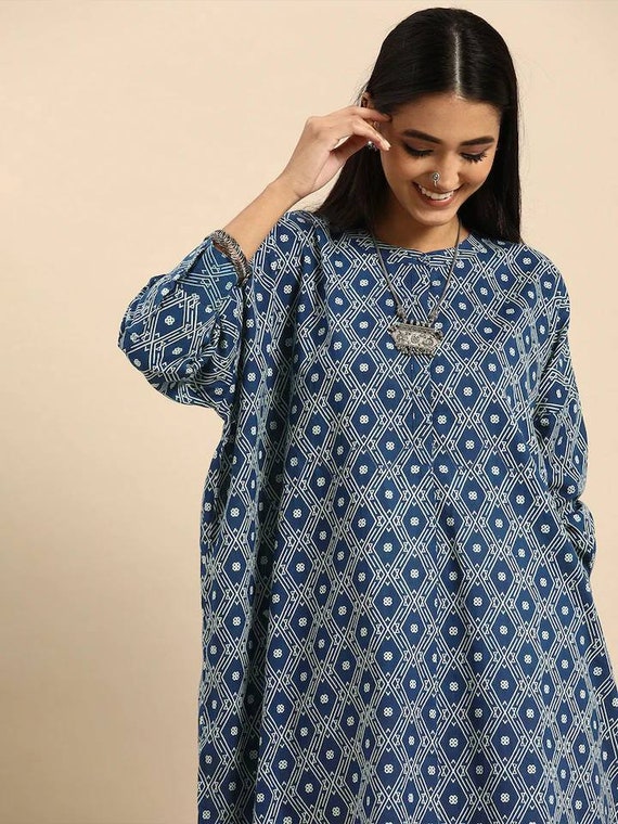 Indian Women Designer Printed Kurti Light Weight Woman Soft Summer Wear  Sleeve less Dress at Rs 650 in Jaipur