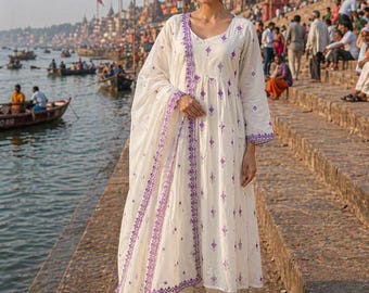 Ensemble kurta en coton - Ensemble ethnique respirant et élégant | Ensemble kurta indien pour tenues de fête