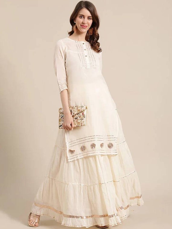 Cotton Kurti With Skirt Set at Rs.700/Piece in jaipur offer by Kiran Sales  Corporation