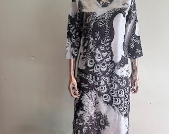 Bedruckte Baumwolle Kurta Set: Handblock Stil Kurti mit Hose