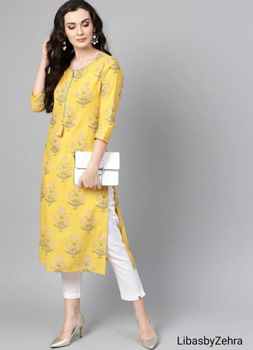 Indian Kurti for Women for Daily Wear Cotton Kurti Block Printed Kurti for  Women Indian Kurta Set for Women Indian Wear Ready to Ship - Etsy