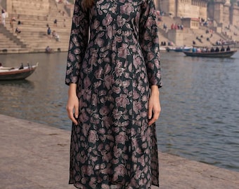 Silk kurta Set  for women | Casual silk dress with pant | party wear kurta | festive and wedding guest kurta