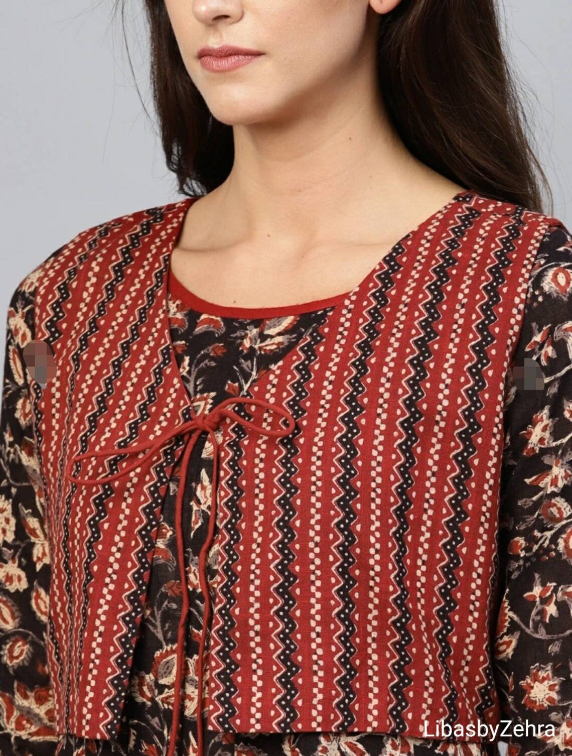 Women's Coffee Brown Printed A-Line Kurtas