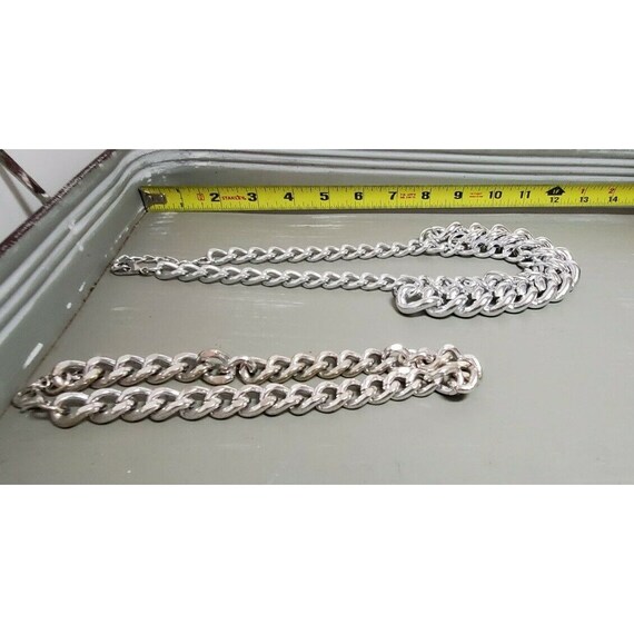 2 SilverTone Chunky SilverTone Chain Necklaces View 6