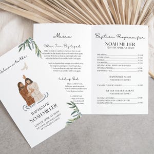 Modèle Canva programme de baptême SDJ, programme de baptême, génial avant d'avoir 8 ans, programme de baptême SDJ pour enfants, baptême neutre, modèle Canva BPR01 image 7