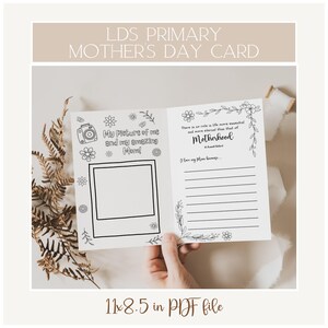 Tarjeta del Día de la Madre de la Primaria SUD, Hoja de trabajo del Día de la Madre de la Primaria, Actividad del Día de la Madre, Frase del Día de la Madre, Tarjeta para colorear del Día de la Madre SUD, PDF