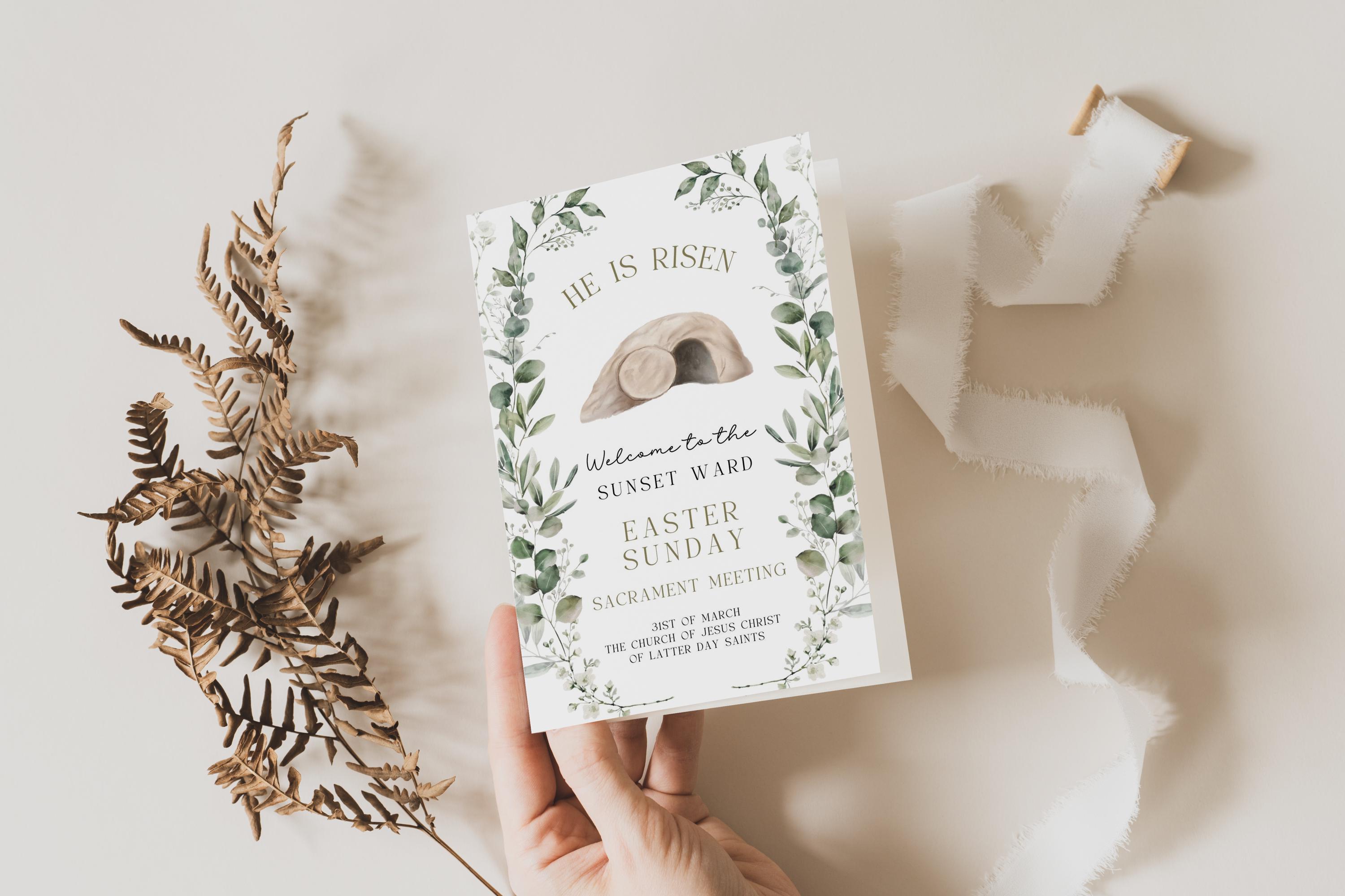 Small Church Resurrection Program LDS Easter Sacrament Meeting Program Bundle, LDS Easter Program, Church ...
