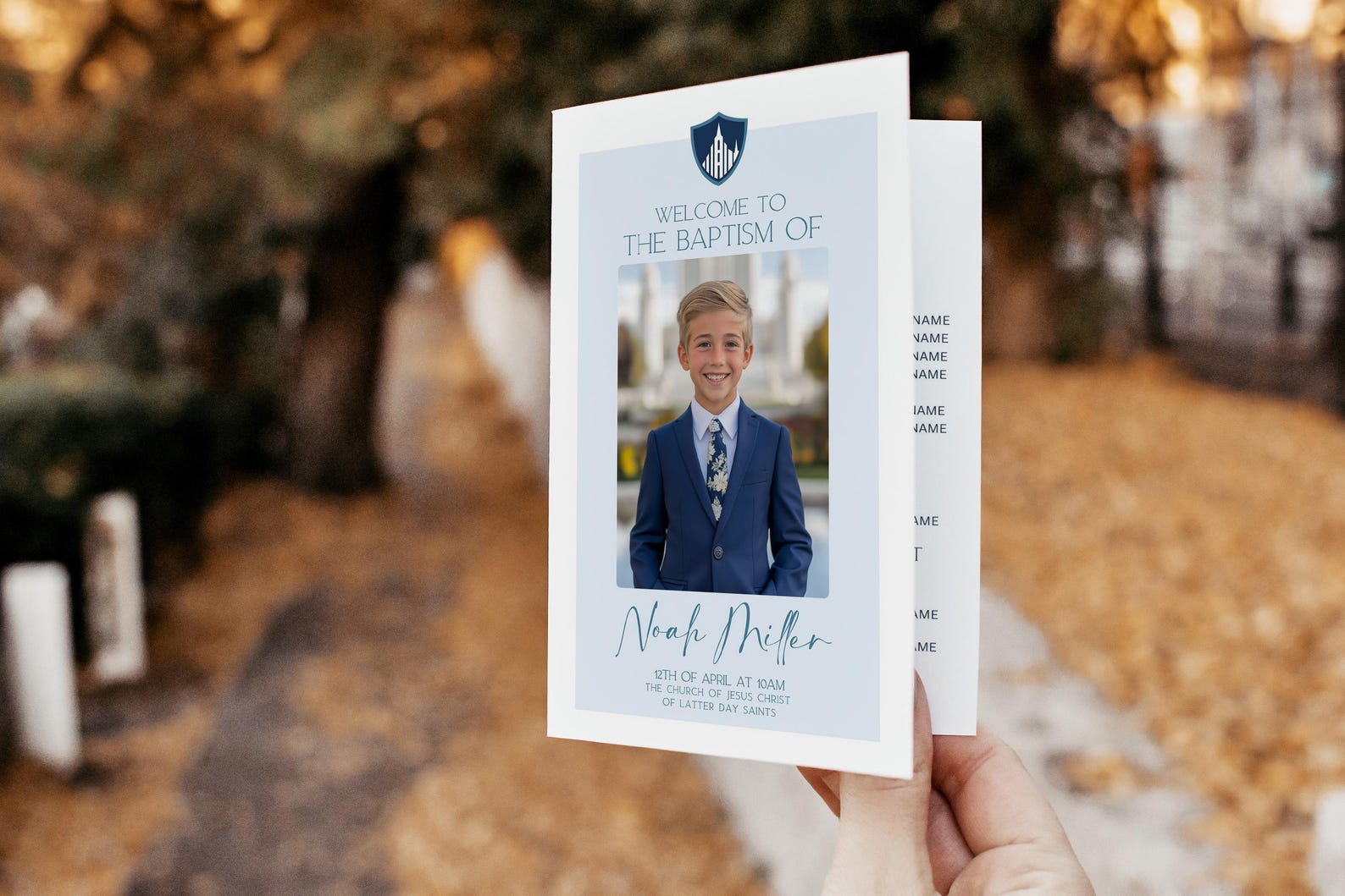 LDS Baptism Program Boy, Baptism Program LDS Boy, Great to Be 8, Blue ...