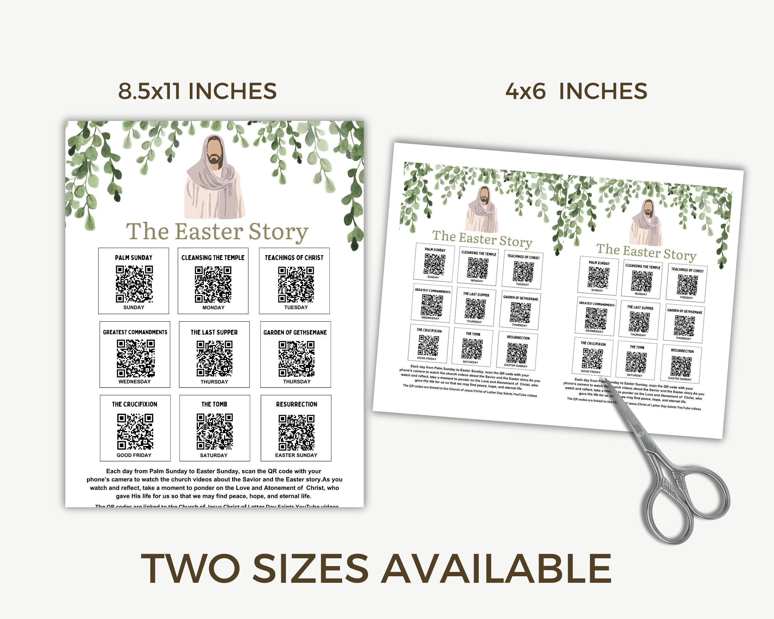 LDS Youth Easter Handout, LDS Easter Videos Countdown QR Code Handout ...