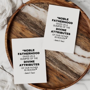 Etiqueta de regalo del Día del Padre de la Primaria SUD, Tarjeta del Día del Padre SUD, Tarjeta de Ministración del Día del Padre, Cita del Día del Padre, Cita del Día del Padre SUD