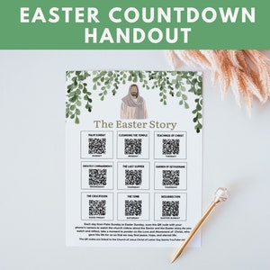 Folleto de Pascua para jóvenes SUD, Folleto con código QR de cuenta regresiva de videos de Pascua SUD, Folleto para jóvenes, Mujeres Jóvenes, Folleto de la Primaria, Descarga instantánea en PDF