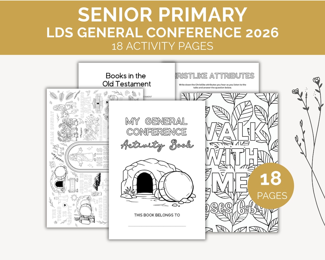 General Conference Packet for Kids 2026, Senior Primary, Kids ...