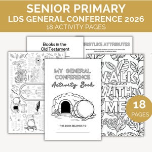 General Conference Packet for Kids 2026, Senior Primary, Kids Conference Activity, LDS Primary Conference Pack, PDF