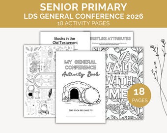 General Conference Packet for Kids 2026, Senior Primary, Kids Conference Activity, LDS Primary Conference Pack, PDF