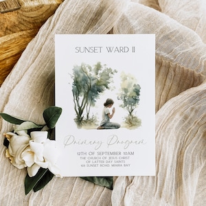 LDS Primary Program Invitation, Canva, Primary Presentation Invitation, Primary Program Template, Come Follow Me
