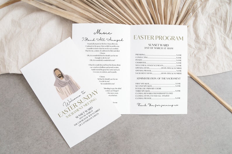 Small Church Resurrection Program LDS Easter Sacrament Program, LDS Easter Easter Program, Church Easter ...
