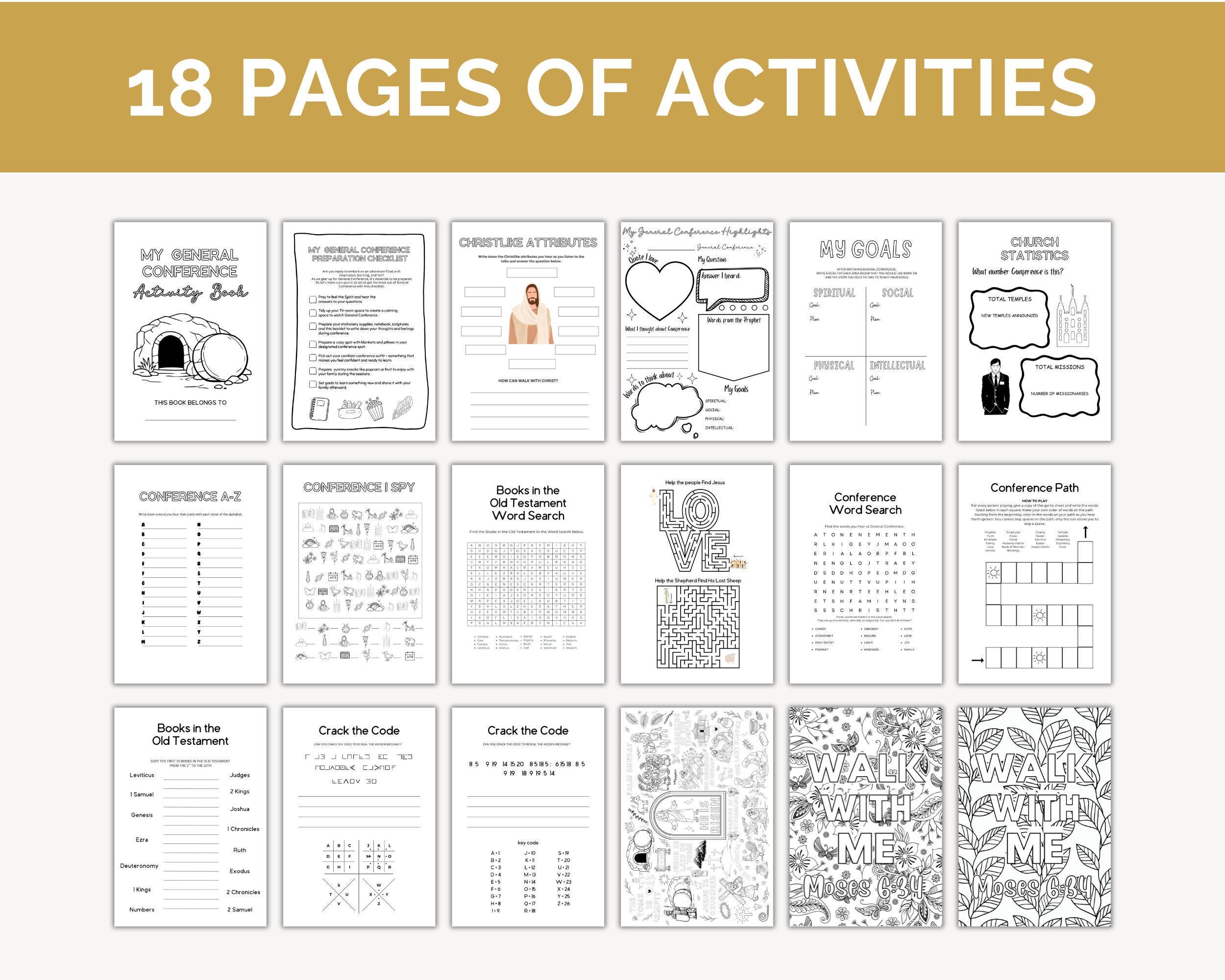 General Conference Packet for Kids 2026, Senior Primary, Kids ...