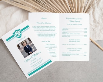 LDS Baptism Program Boy, Baptism Program for Boy, Great to be 8, Blue LDS Baptism Program, Boy Baptism, baptism program LDS, Canva Template