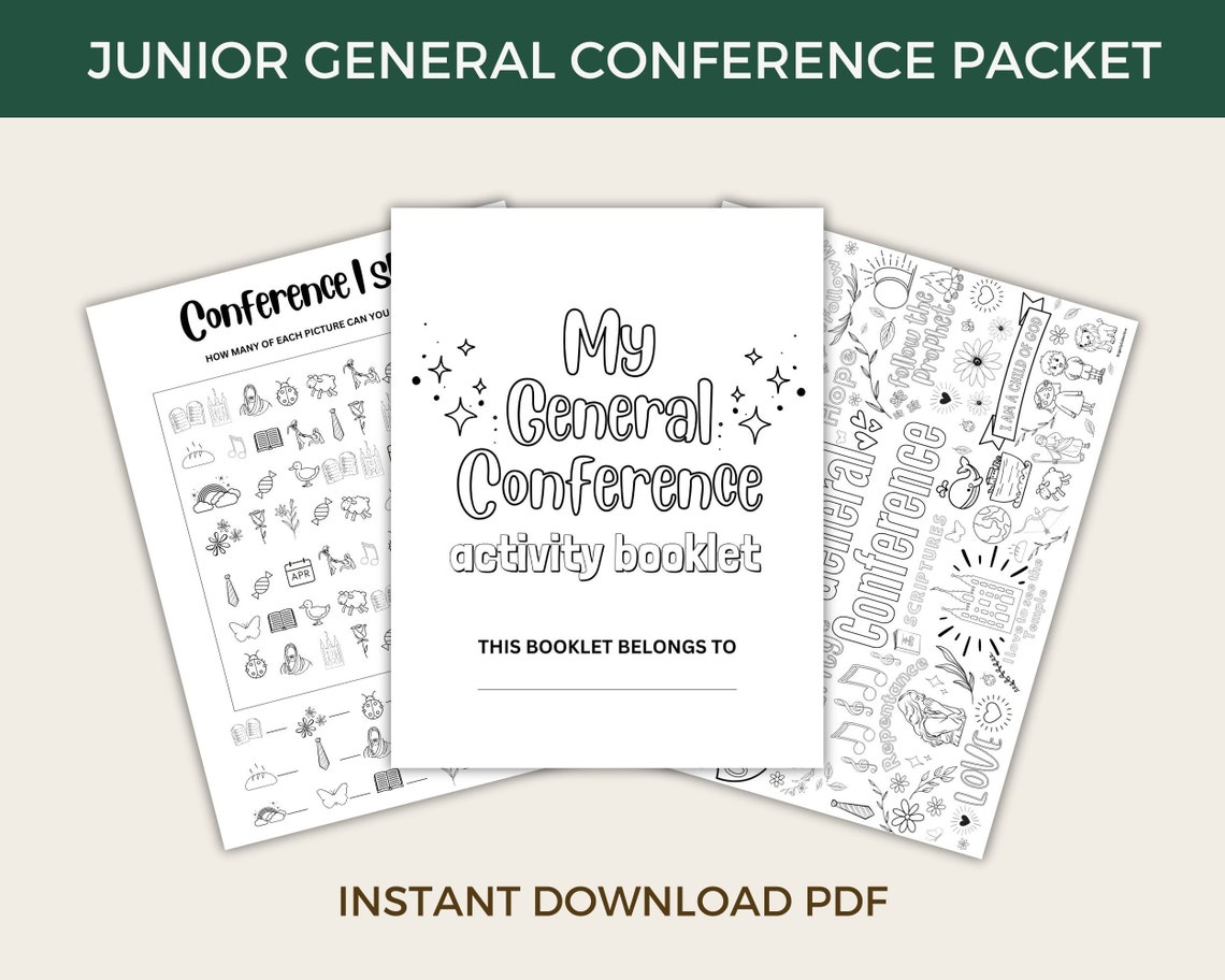 General Conference Packet, Junior Primary General Conference Booklet ...