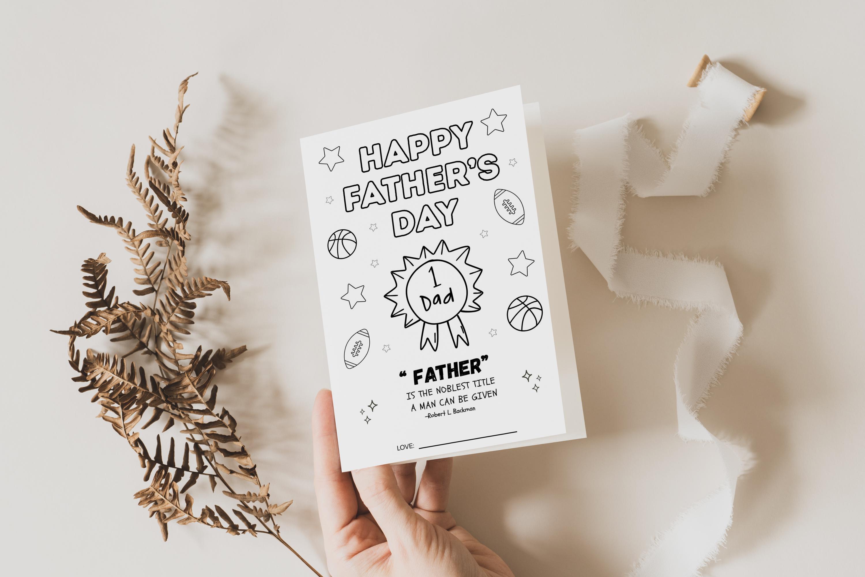 LDS Primary Fathers Day Card, Primary Father's Day Worksheet, Father's ...