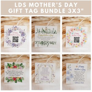 Paquete de etiquetas de regalo para el Día de la Madre SUD, Etiqueta de regalo para el Día de la Madre SUD, Ministración en el Día de la Madre, Cita del Día de la Madre, Cita del Día de la Madre SUD, Imprimible