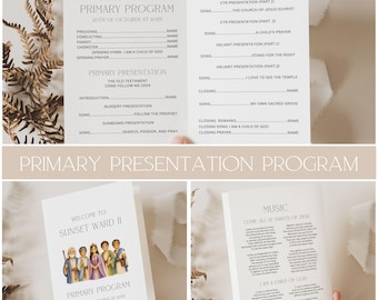 LDS Primary Program Template, Canva, Primary Presentation Program Template, Primary Programme Template, Come Follow Me