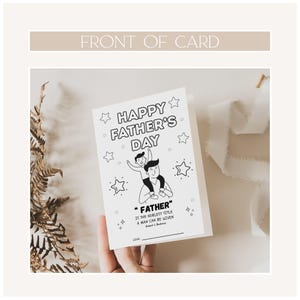 LDS Primary Fathers Day Card, Primary Father's Day Worksheet, Father's ...