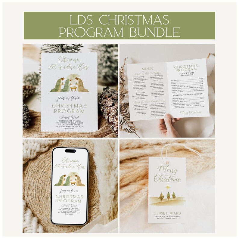 LDS Christmas Sacrament Meeting Program Bundle, LDS Christmas Program ...