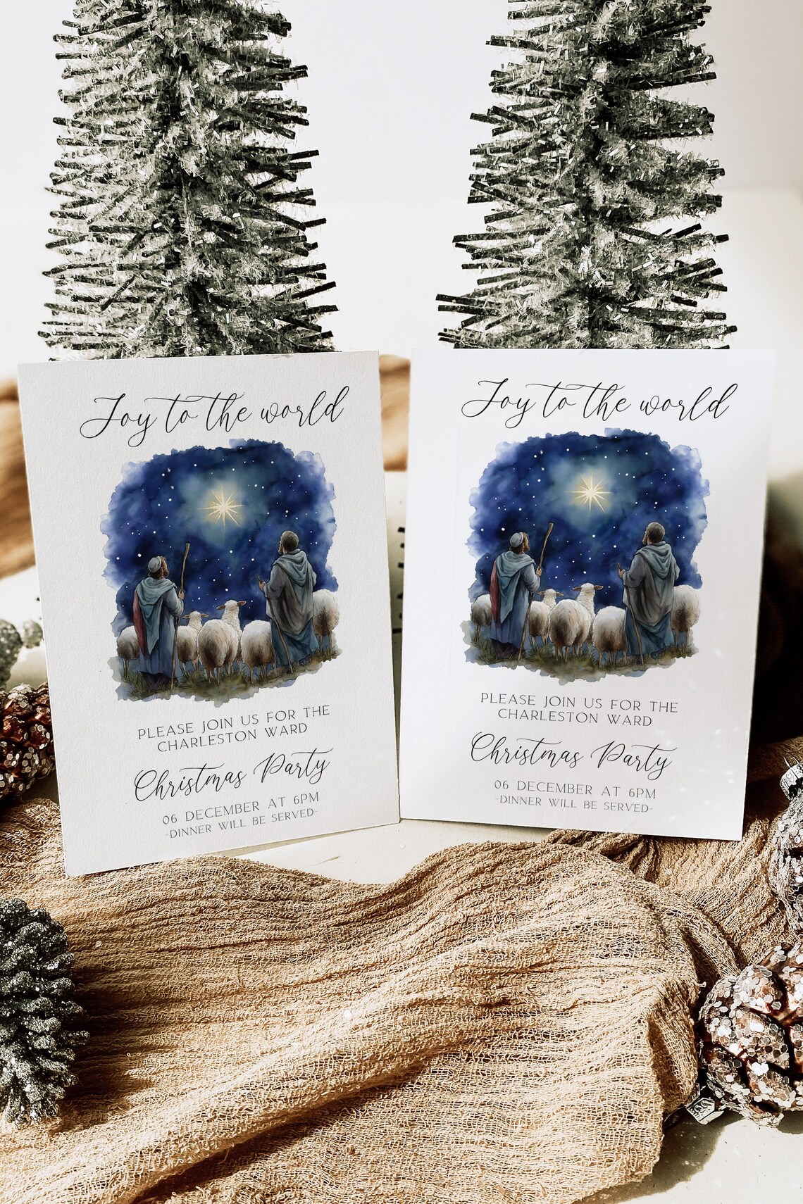 LDS Christmas Ward Party Invitation, Christmas Party Template, LDS ...