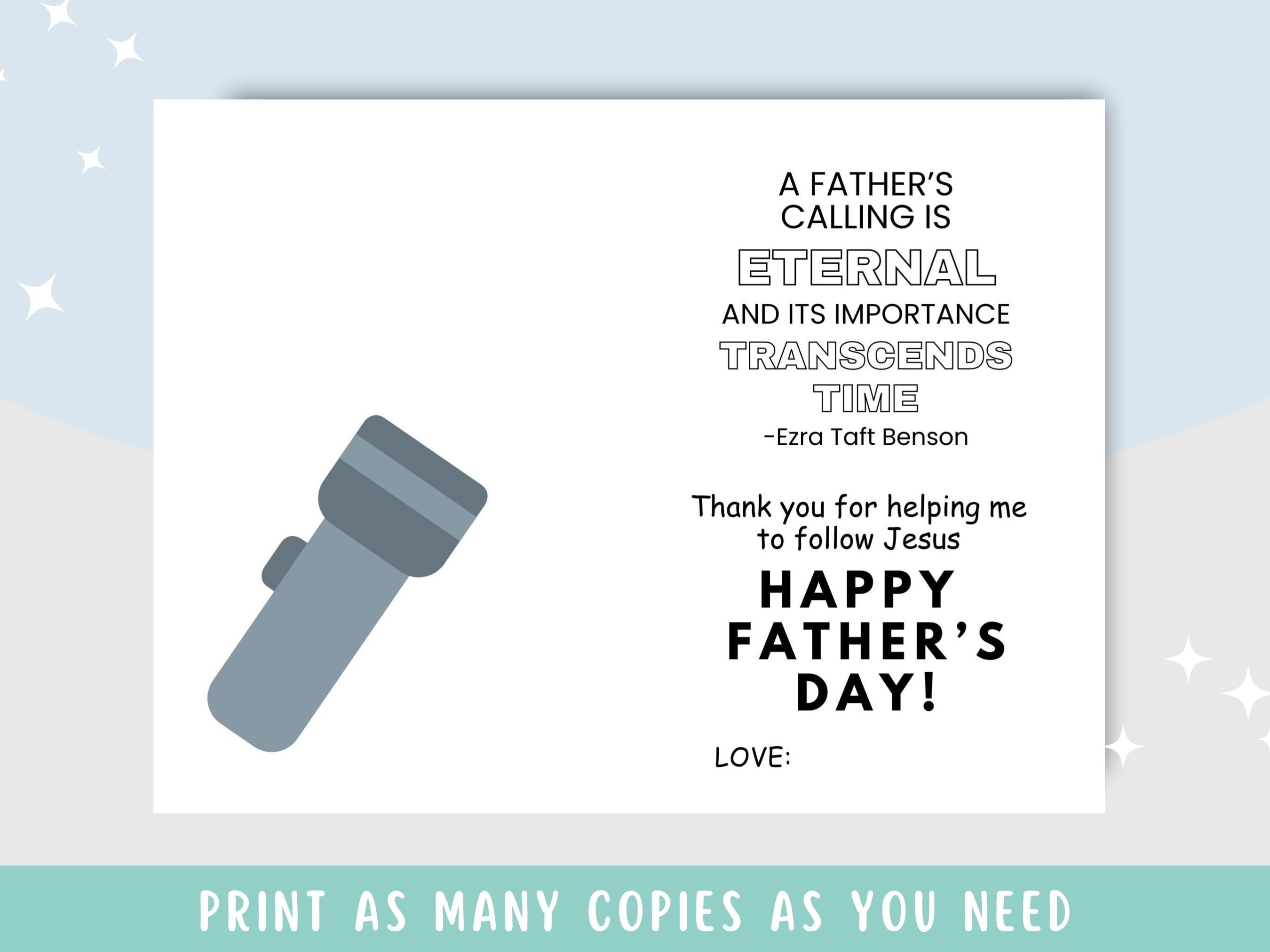 LDS Primary Father's Day Activity, Primary Father's Day Hand Print ...
