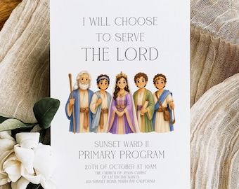 LDS Primary Program Invitation, Canva, Primary Presentation Invitation, Primary Program Template, Come Follow Me, Old Testament, 2026