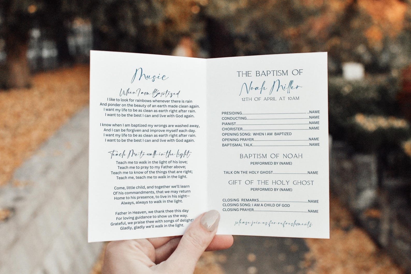 LDS Baptism Program Boy, Baptism Program LDS Boy, Great to Be 8, Blue ...