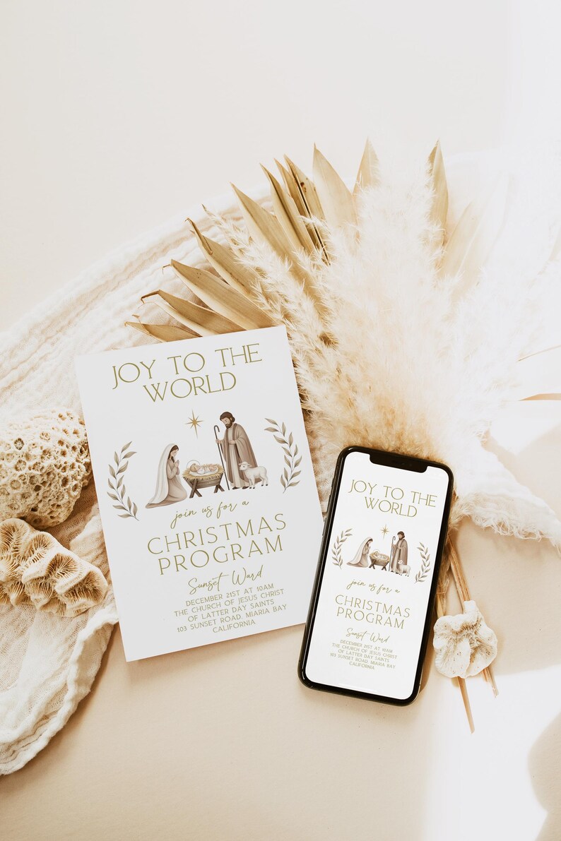 LDS Christmas Program Invitation, Christmas Sacrament Meeting ...