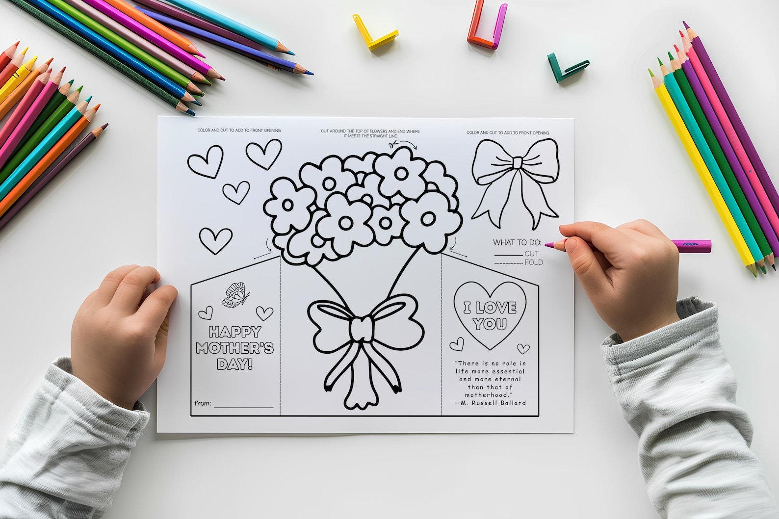 LDS Primary Mothers Day Card, Primary Mother's Day Worksheet, Mother's ...