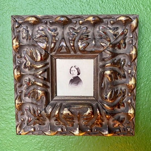 Antique Photo Portrait in Wooden Frame