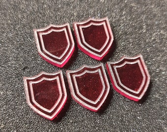 shield tokens, defense tokens, block tokens, board game token, resource token, resource tokens, board game accessories