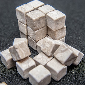 Teotihuacan stone token, Real Marble, Tzolk'in Stone, stone resource, resource token, resource tokens, board game resource