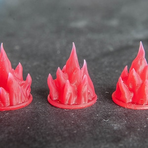 fire token, fire tokens, board game token, resource token, resource tokens