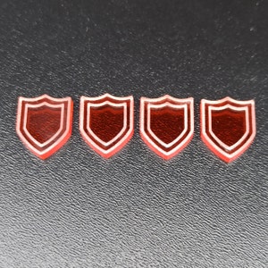 shield tokens, defense tokens, block tokens, board game token, resource token, resource tokens, board game accessories