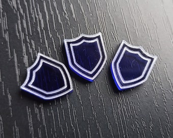 shield tokens, defense tokens, block tokens, board game token, resource token, resource tokens, board game accessories