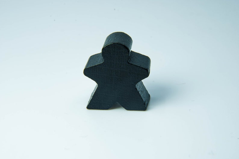 Classic wooden meepel pawn, player token, pawns set image 7