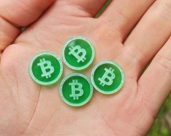 bitcoin tokens, cryptocurrency tokens, money tokens, board game token, resource token, resource tokens, board game accessories