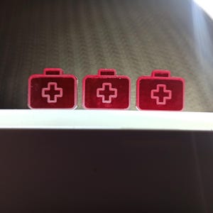 medikit token, first aid token, board game token, resource token, resource tokens, board game accessories