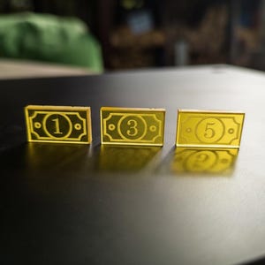 penningpoletter, valutapoletter, dollarpoletter, panamax-poletter, guldpoletter, brädspelspolett, resurspoletter, brädspelstillbehör