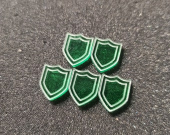 shield tokens, defense tokens, block tokens, board game token, resource token, resource tokens, board game accessories