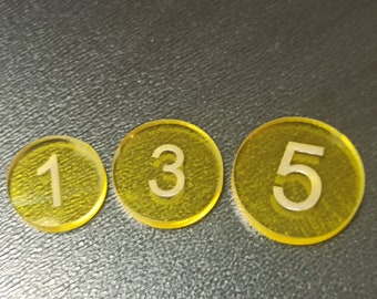 coin tokens, currency tokens, gold tokens, money tokens, board game token, resource token, resource tokens, board game accessories